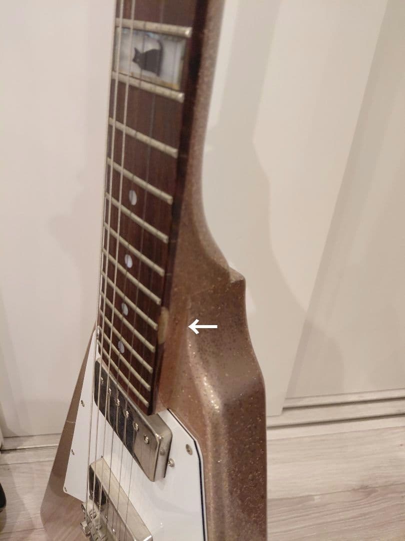 Burny LV-115KK ピンクスパークル ラルク Ken フライングV - メルカリ