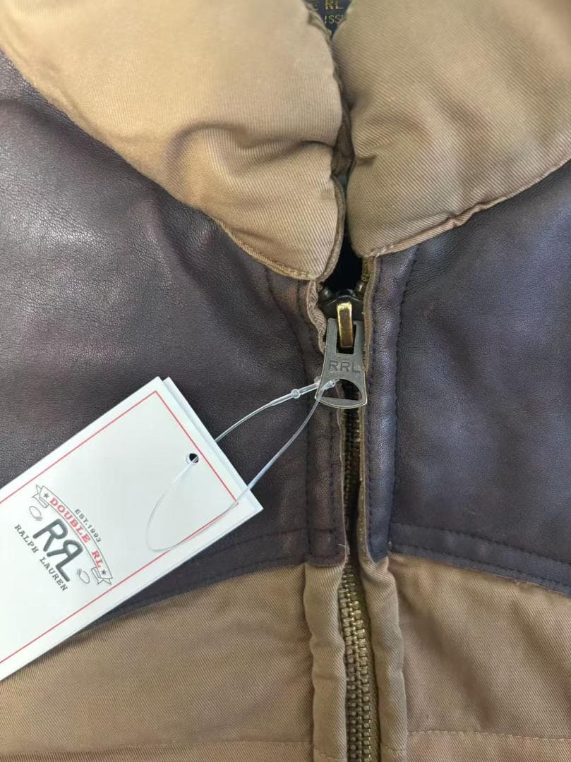 新品未使用 RRL レザーヨーク キルテッド オイルクロス ジャケット M