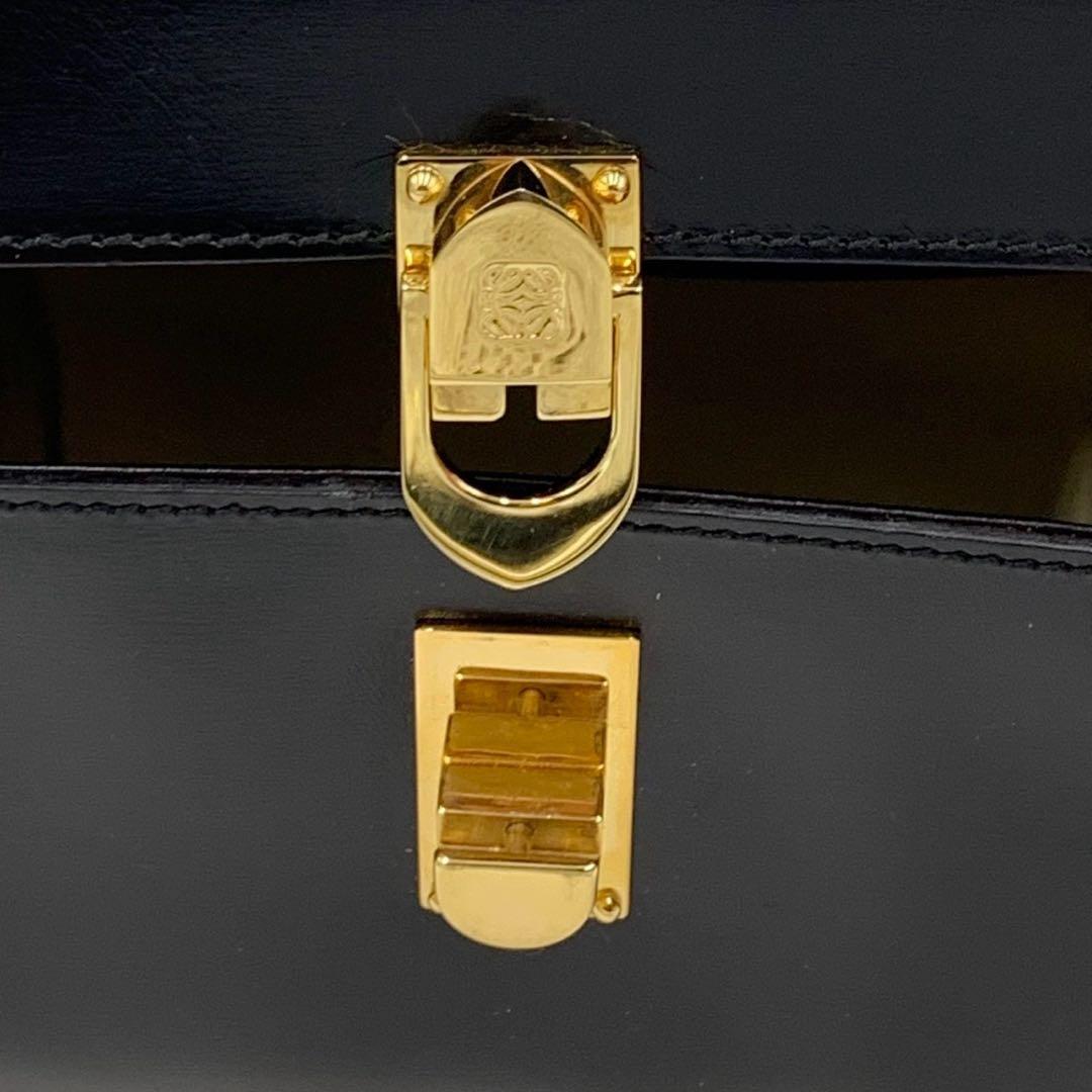 極美品 ロエベ トップハンドル ハンドバッグ アナグラム バニティ