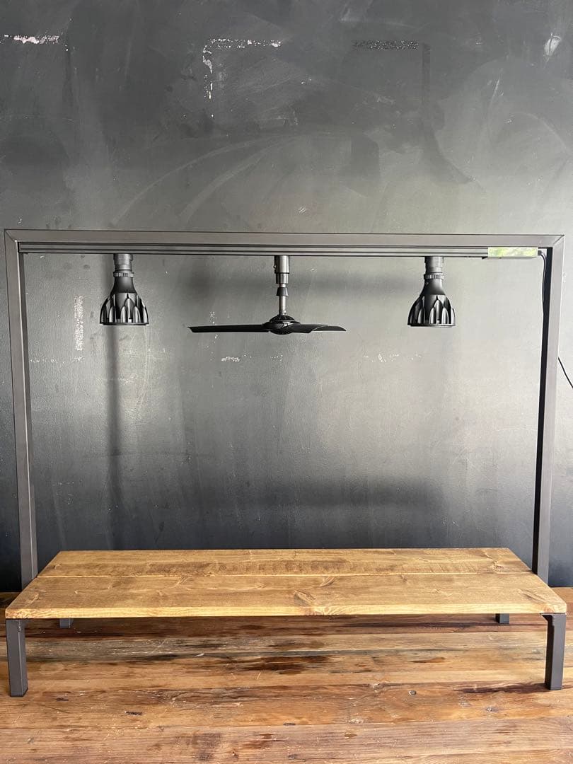 ダクトレール付！　植物棚　アイアンシェルフ　ボタニカルシェルフ　アガベ　塊根植物