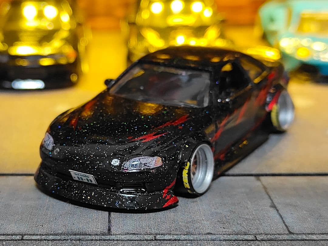 ホットウィールカスタム トヨタ ソアラ ドリ車 フルエアロ 深リム☆トミカ改造☆ ホットウィールカスタム トヨタ GR86 ドリ車☆自作☆深リム☆トミカ