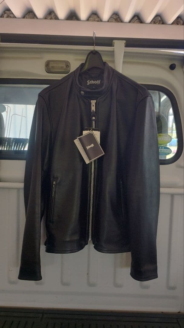 【最終】新品 Schott ショット ライダース シングル 羊革 ブラック XL