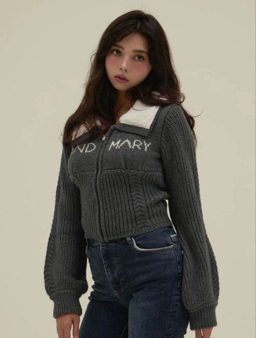 Mary logo zip tops ANDMARY【即日発送】 - メルカリ