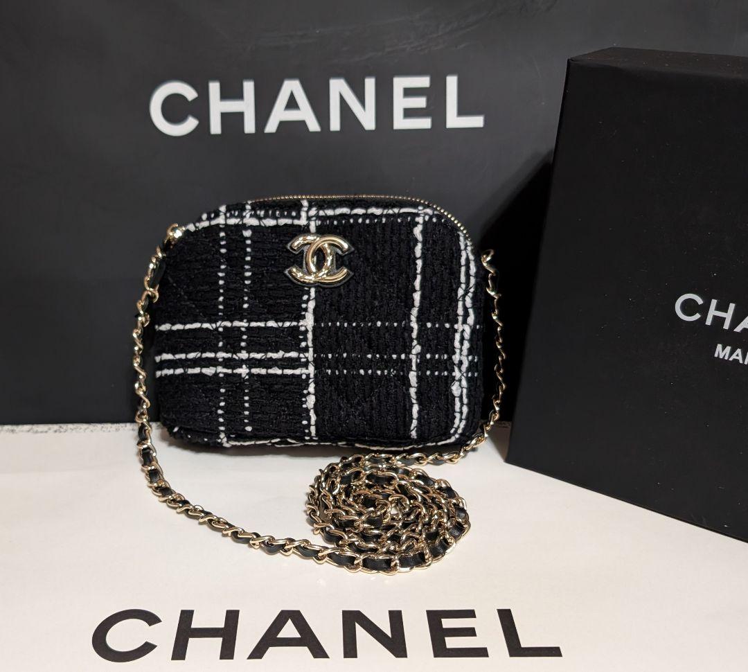 CHANEL ノベルティツイード チェーンショルダーバッグ CHANEL】シャネル『ツイード チェーンショルダーバッグ』レディース 1