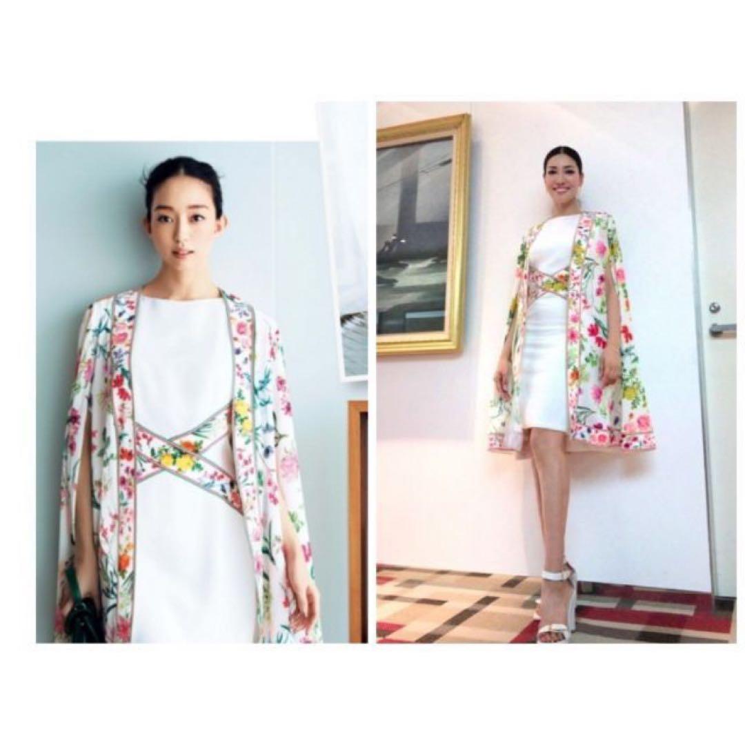 タダシショウジ フローラル ケープドレス　ワンピース