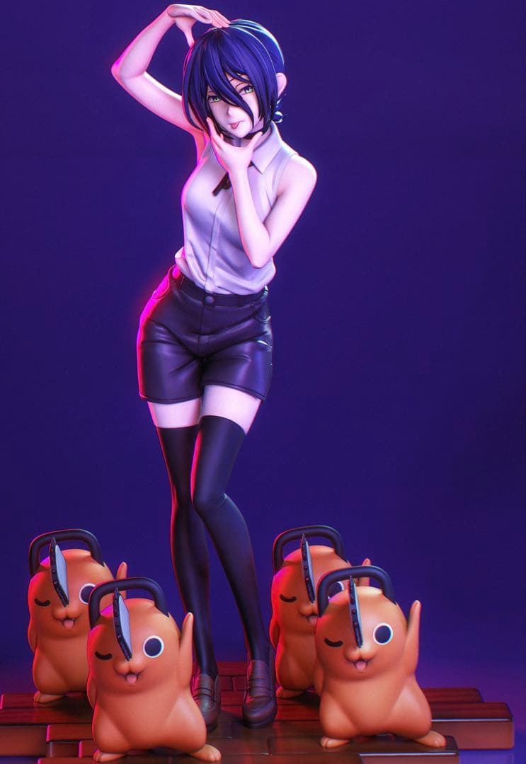 レゼ ガレージキット ガレキ 未塗装未組立 1／7スケール チェーンソー