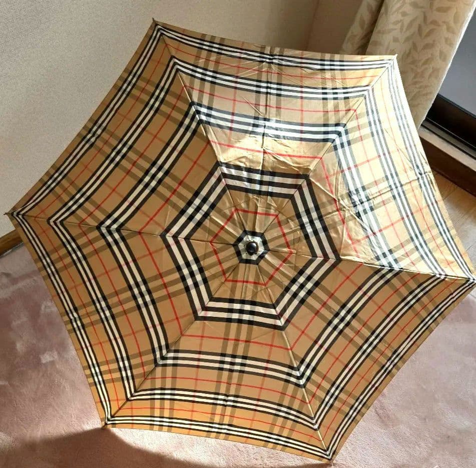 Burberry 折りたたみ傘 チェック柄 晴雨兼用 - メルカリ