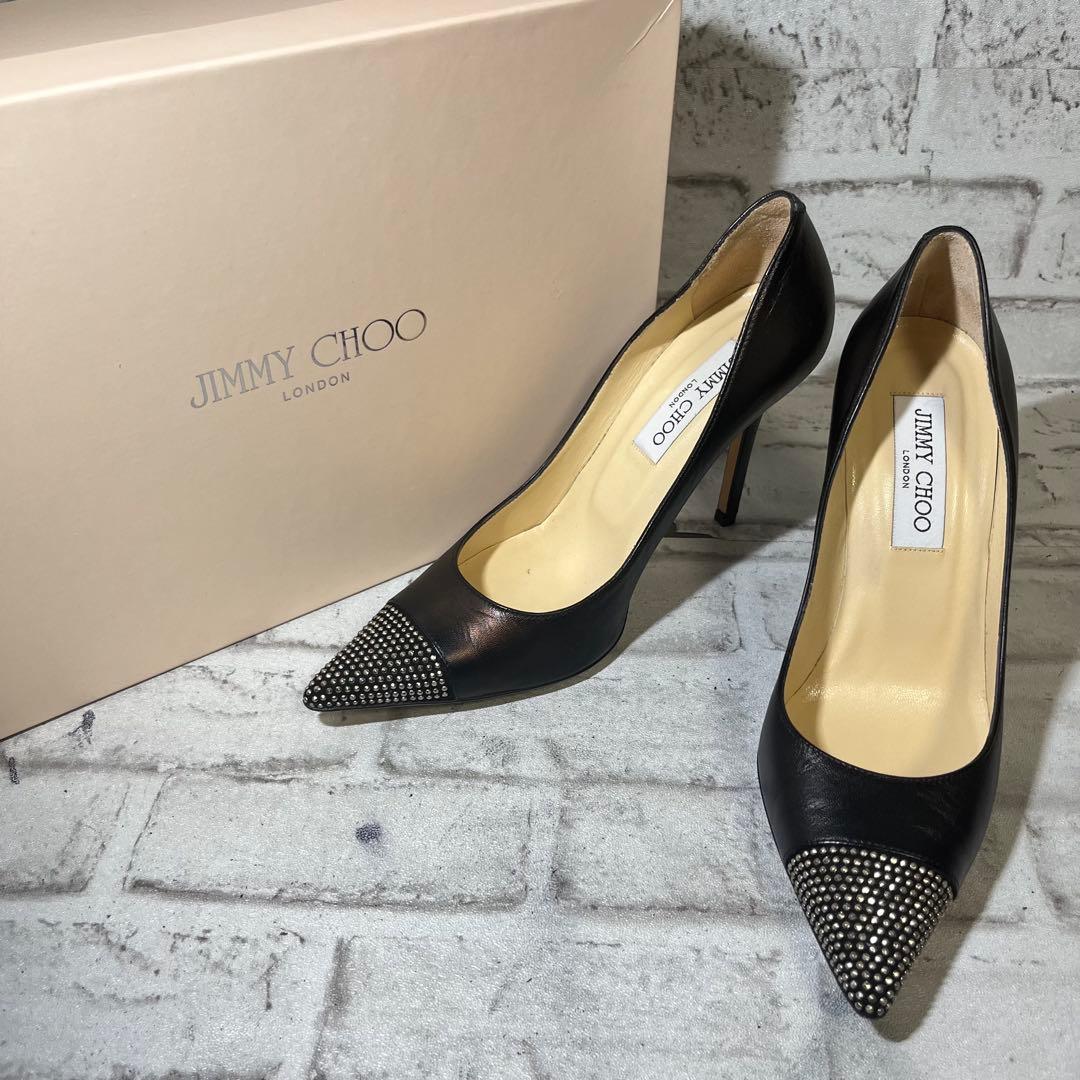 JIMMY CHOO ジミーチュウ ブラック 黒 レザー パンプス JIMMY CHOO（ジミーチュウ） 正規品 パンプス エナメル レザー