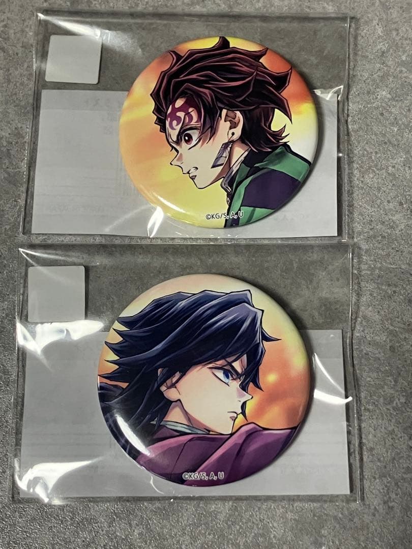 鬼滅の刃 WEBSHOPくじ「繋ぐ」 F賞缶バッジ2点セット - メルカリ