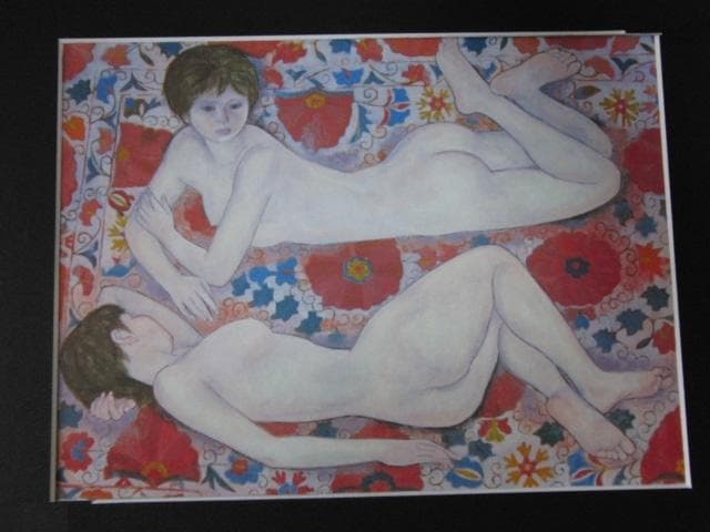 三輪良平、【裸婦】、希少な額装用画集画、新品高級額 額装付、状態良好