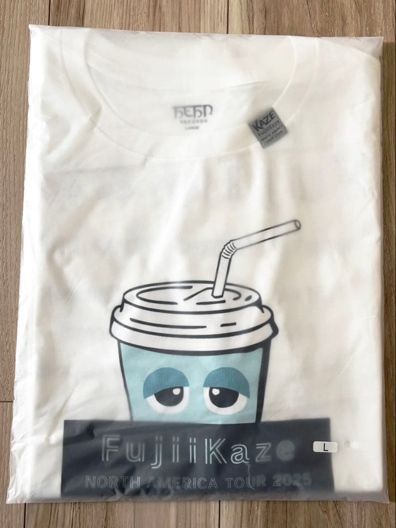 藤井風　ドリンク Tシャツ　ホワイト　Lサイズ