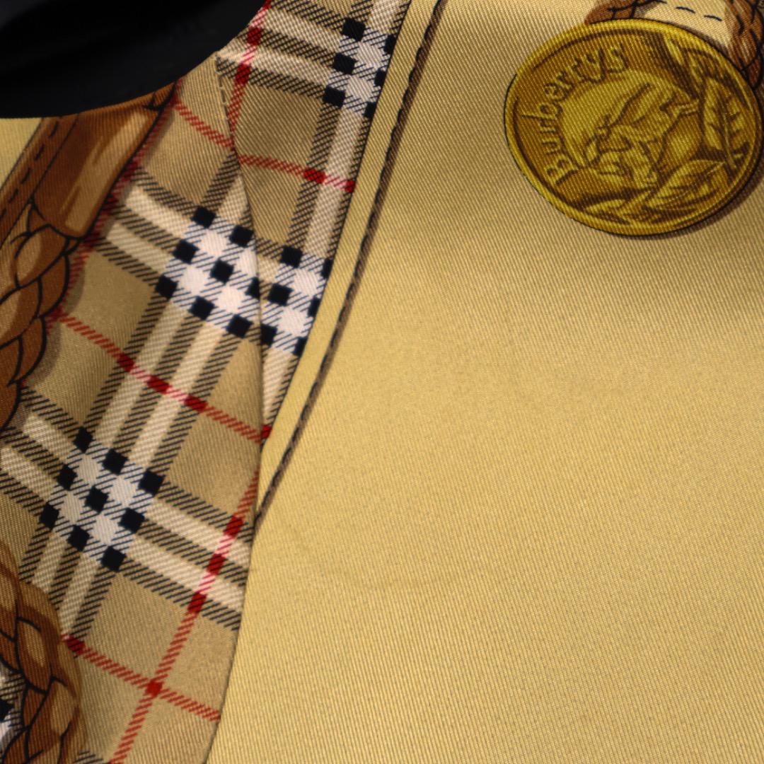 H3296◾️バーバリーズ 総柄スカーフモチーフベスト ジレ シルク100%