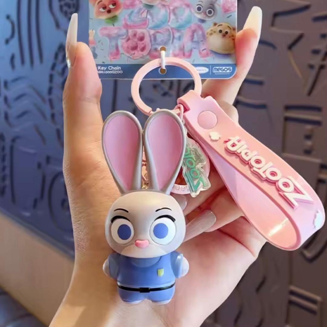 2個セット ズートピア ニック＆ジュディー キーホルダー ストラップ