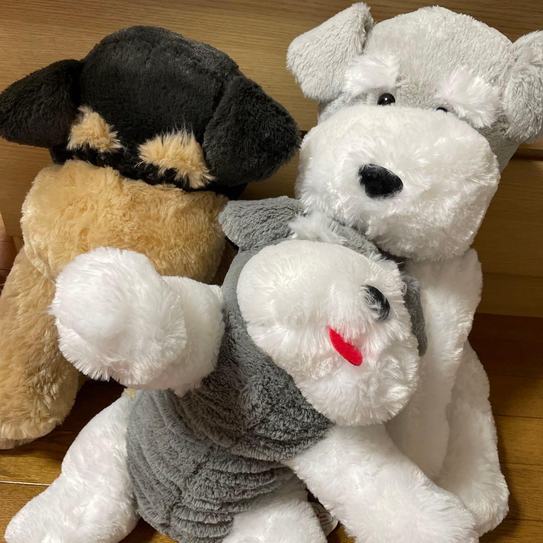 くったりシュナウザー 寝そべりシュナウザー ぬいぐるみ - メルカリ