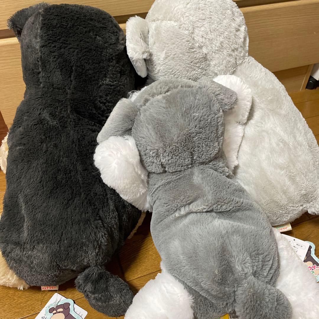 くったりシュナウザー 寝そべりシュナウザー ぬいぐるみ - メルカリ