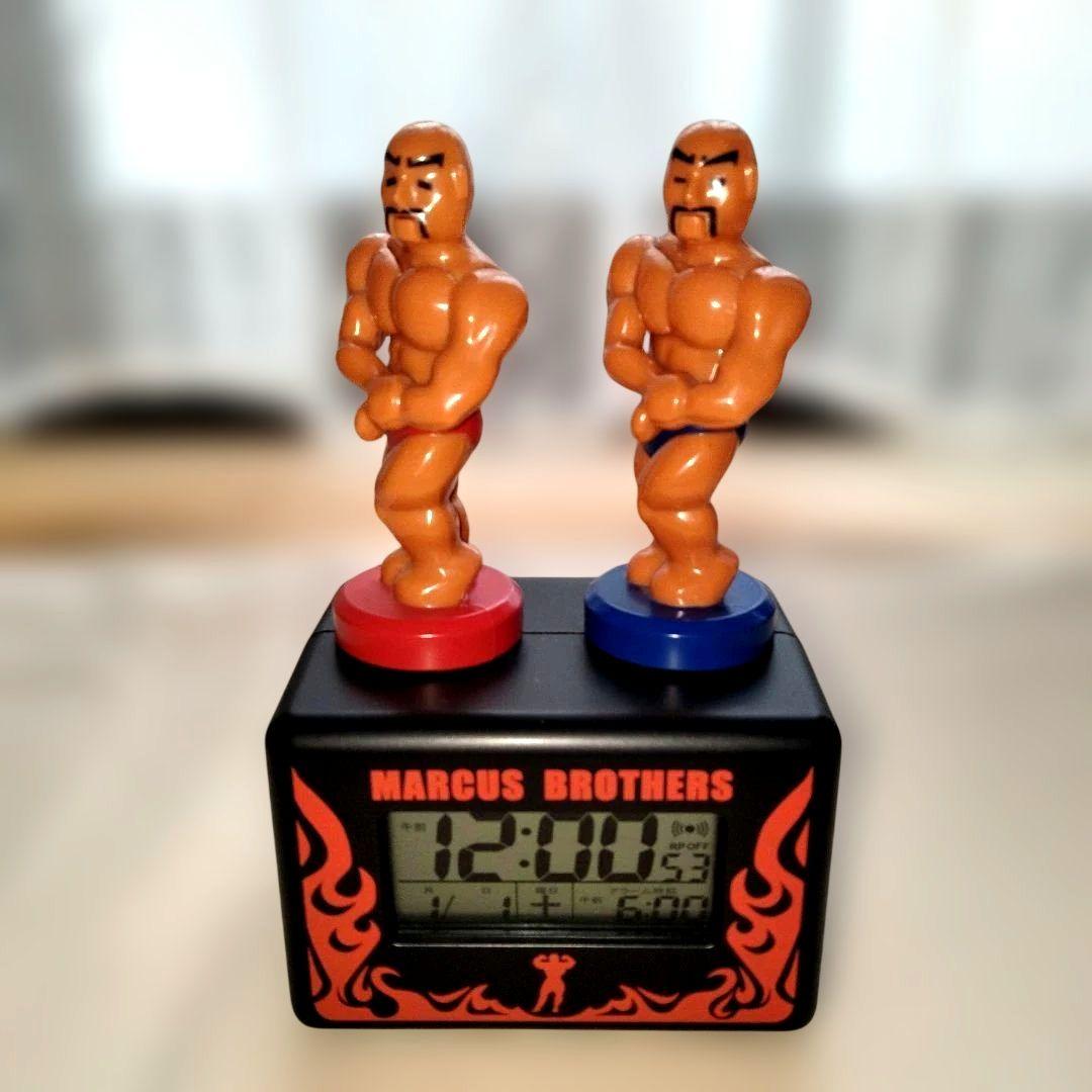 ☆当時物 激レア！筋肉リズム時計 アクション目覚まし時計 マーカス