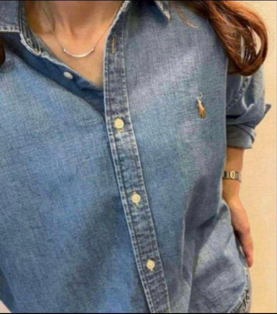 即完売✳︎ラルフローレン現行ダンガリーシャツマルチポニーデニムインディゴ正規品