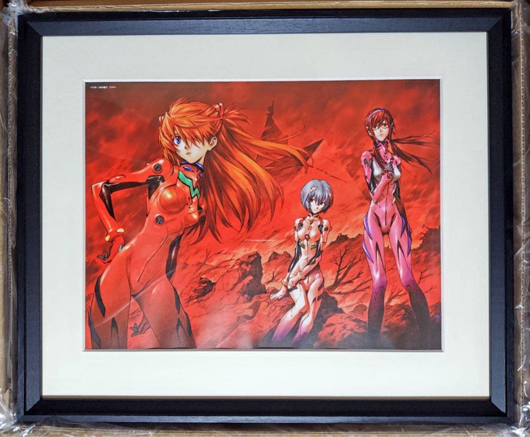 新世紀エヴァンゲリオン 貞本義行 B4 複製原画 E アスカ レイ マリ