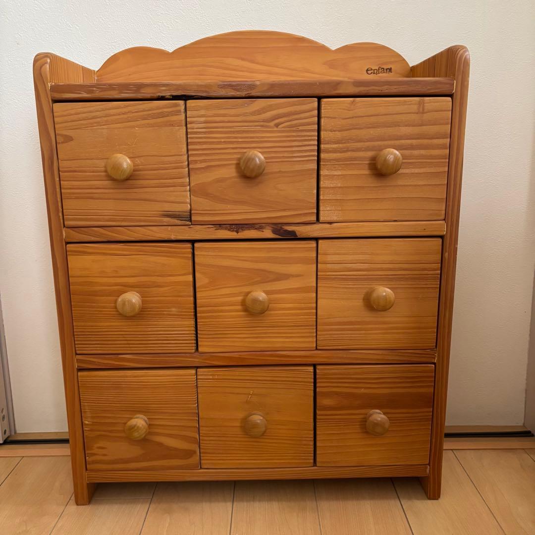 《希少》アンファン enfant ミニチェスト 木製家具
