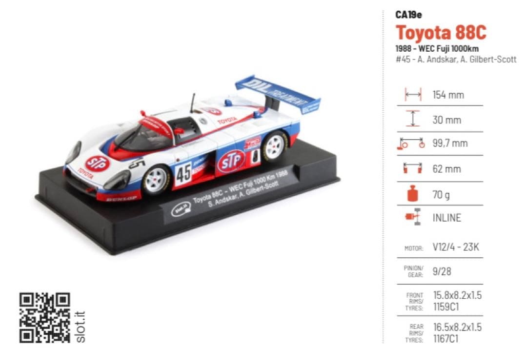 スロットイットToyota トヨタ88C WEC富士1000km スロットカー - メルカリ