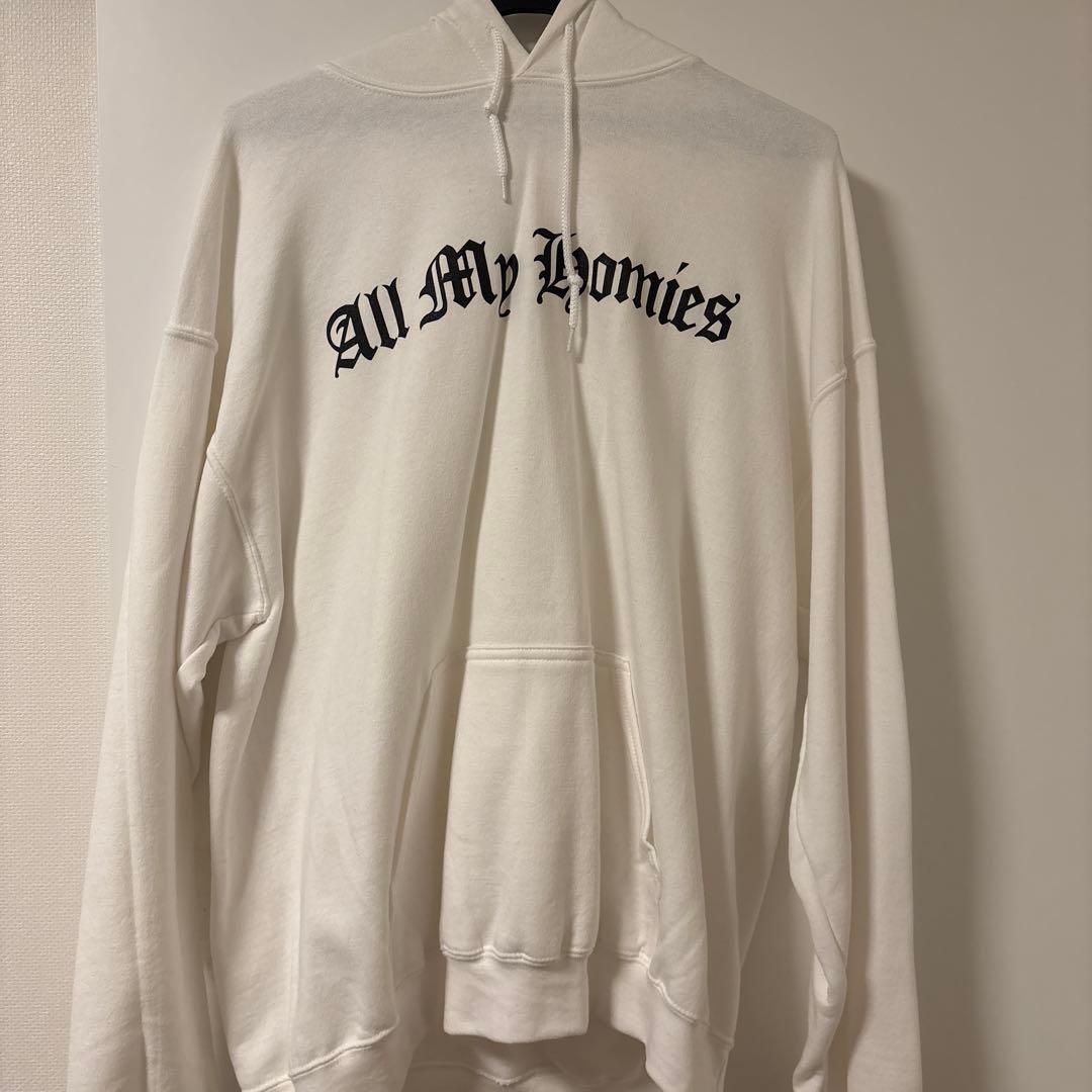All My Homies / ZORNフード付きパーカー ホワイト - メルカリ