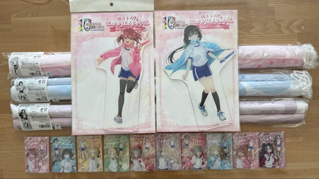 【結城友奈】勇気のバトン展 タペストリー3種、アクスタ2種、購入特典カード全種付