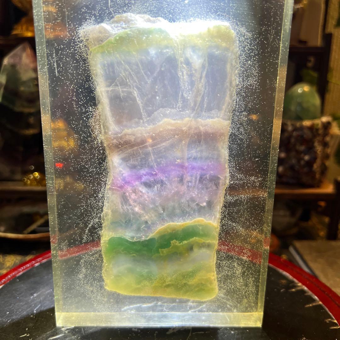 特大 両面 虹色ミネッセントホワイトアンダラ 夢幻 フローライト原石