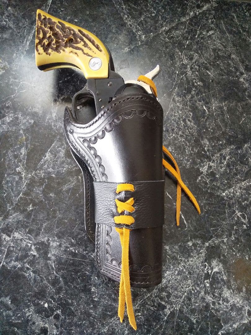 コンチョ付き SAA用本革ウエスタンホルスター オールドタイプ クラフト