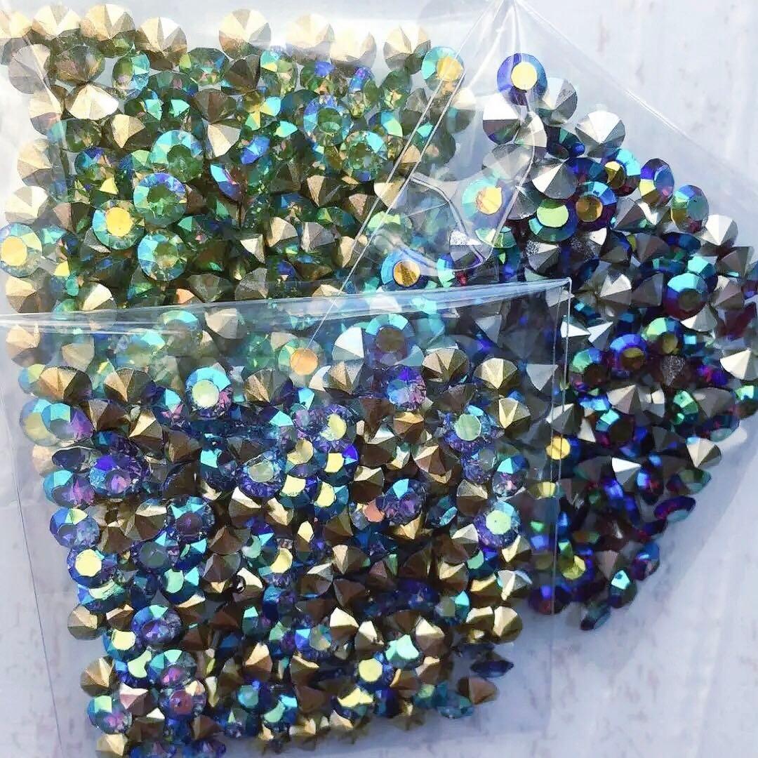 ✧限定販売✧レア✧4.7mm✧AAA級✧AB✧オーロラ加工✧チャトン詰め合わせ✧