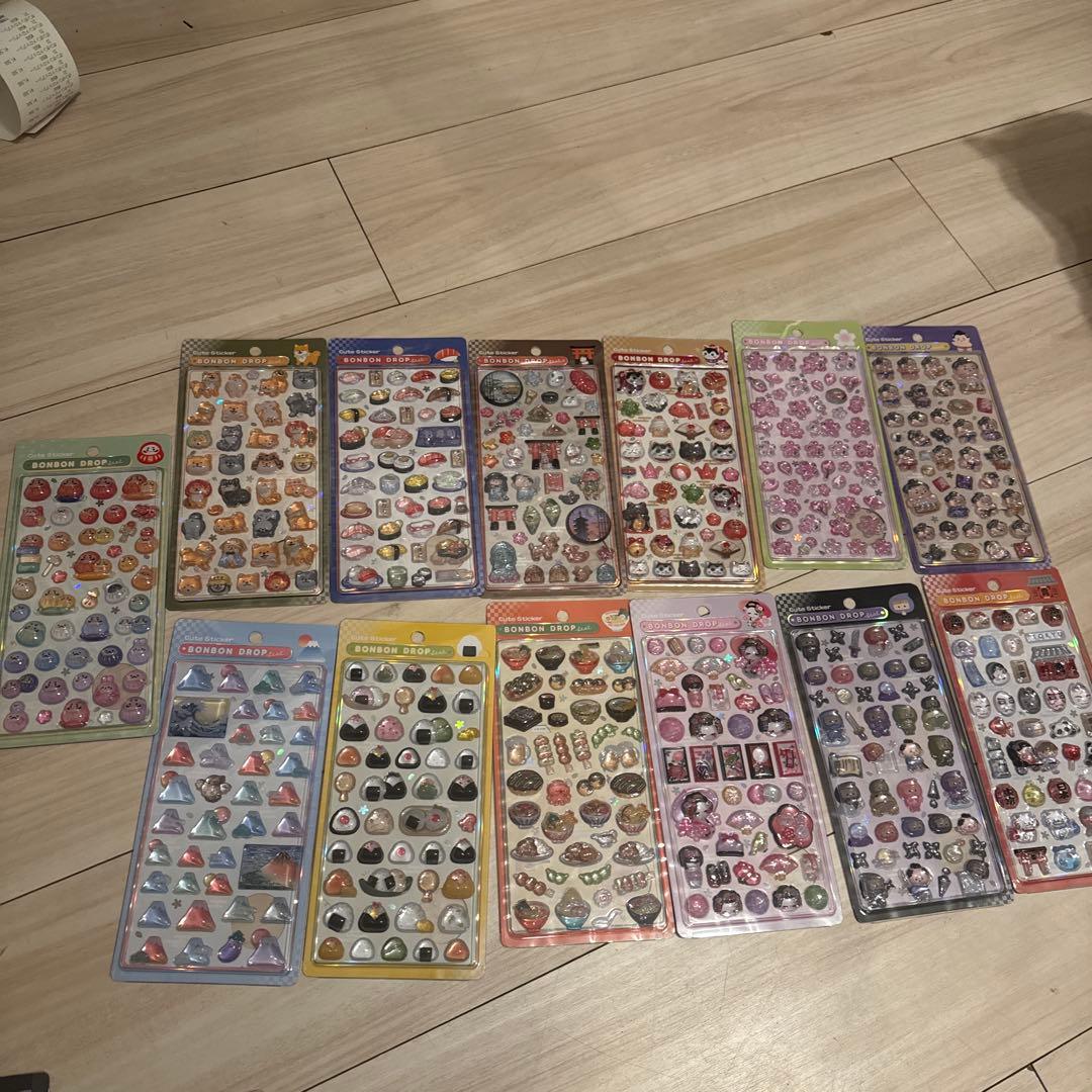 ボンボンドロップシール　和柄　13セット