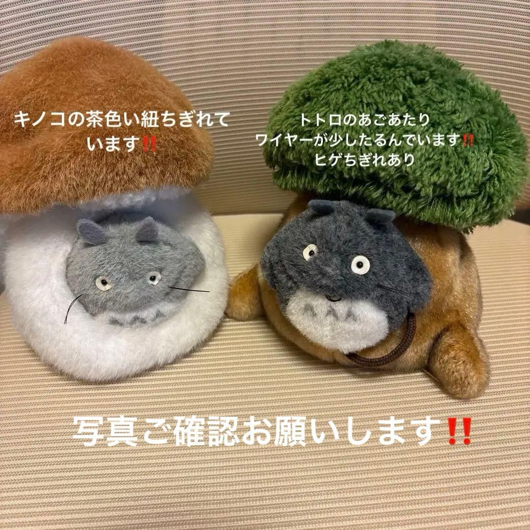 訳あり‼️となりのトトロ　ぬいぐるみ　トトロのおうち　木株　キノコ　2個セット アニメ、キャラクターグッズ専門情報配信型ネット通販サイト
