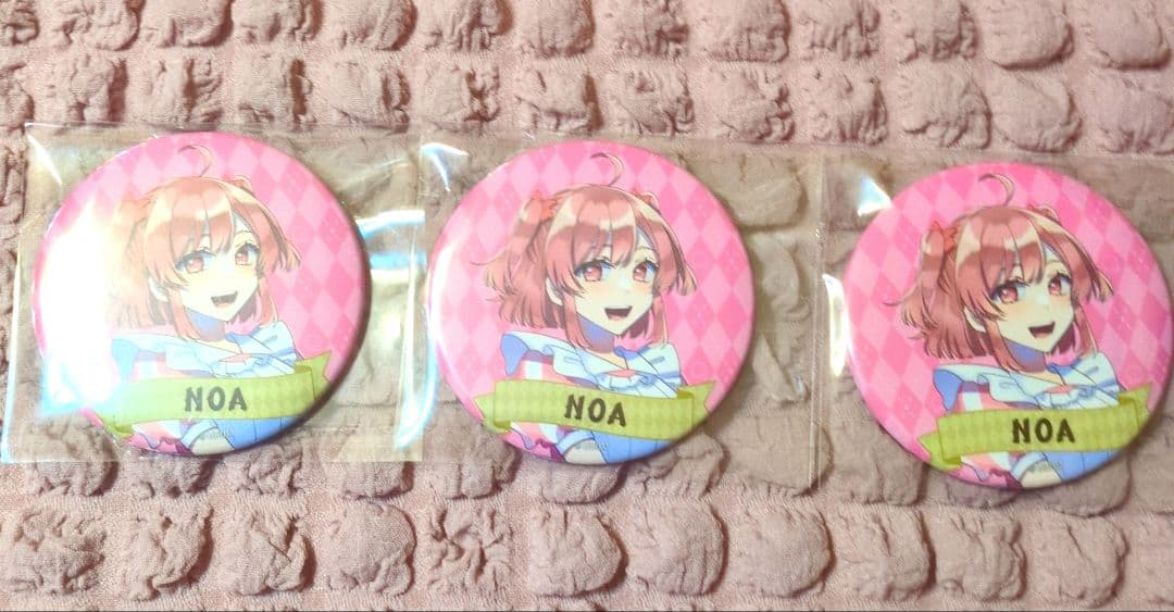 カラフルピーチ のあさん ワンダーランド 缶バッジ ×3 3個 ワダラン