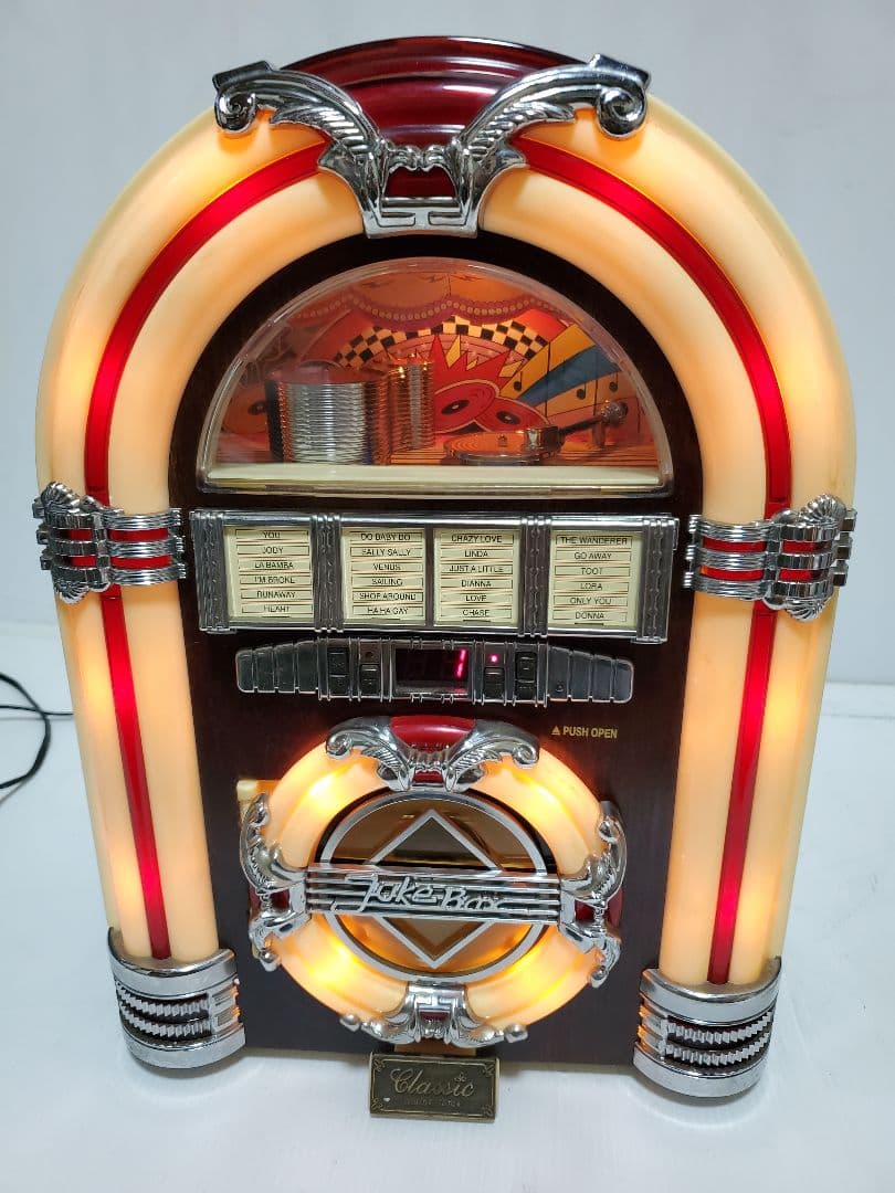 絶版希少 ジュークボックス CD ラジオ アンティーク リアルなレトロ品メンテ済