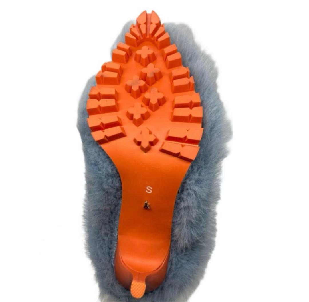 YELLO BLAQUEE SHORT BOOTS ファーブーツ ブルー - メルカリ