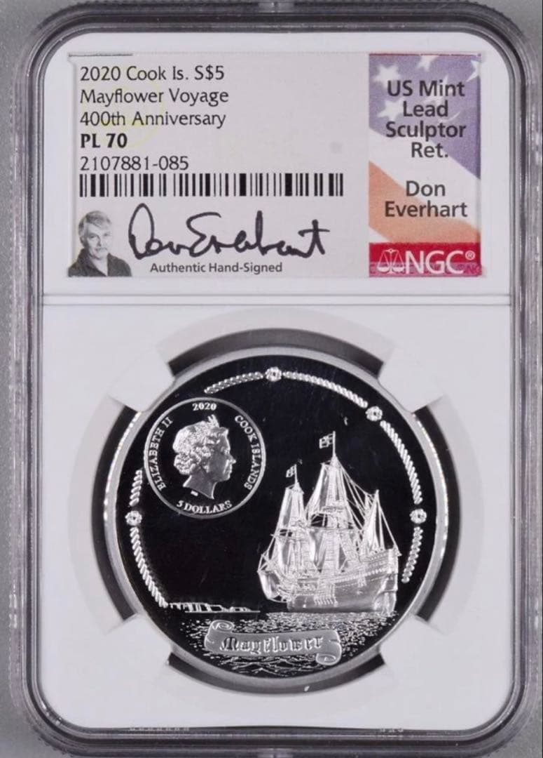 2020 クック諸島 メイフラワー号400周年 5ドル銀貨（NGC PL70） 2020 クック諸島 メイフラワー号400周年 5ドル銀貨（NGC PL70） - メルカリ