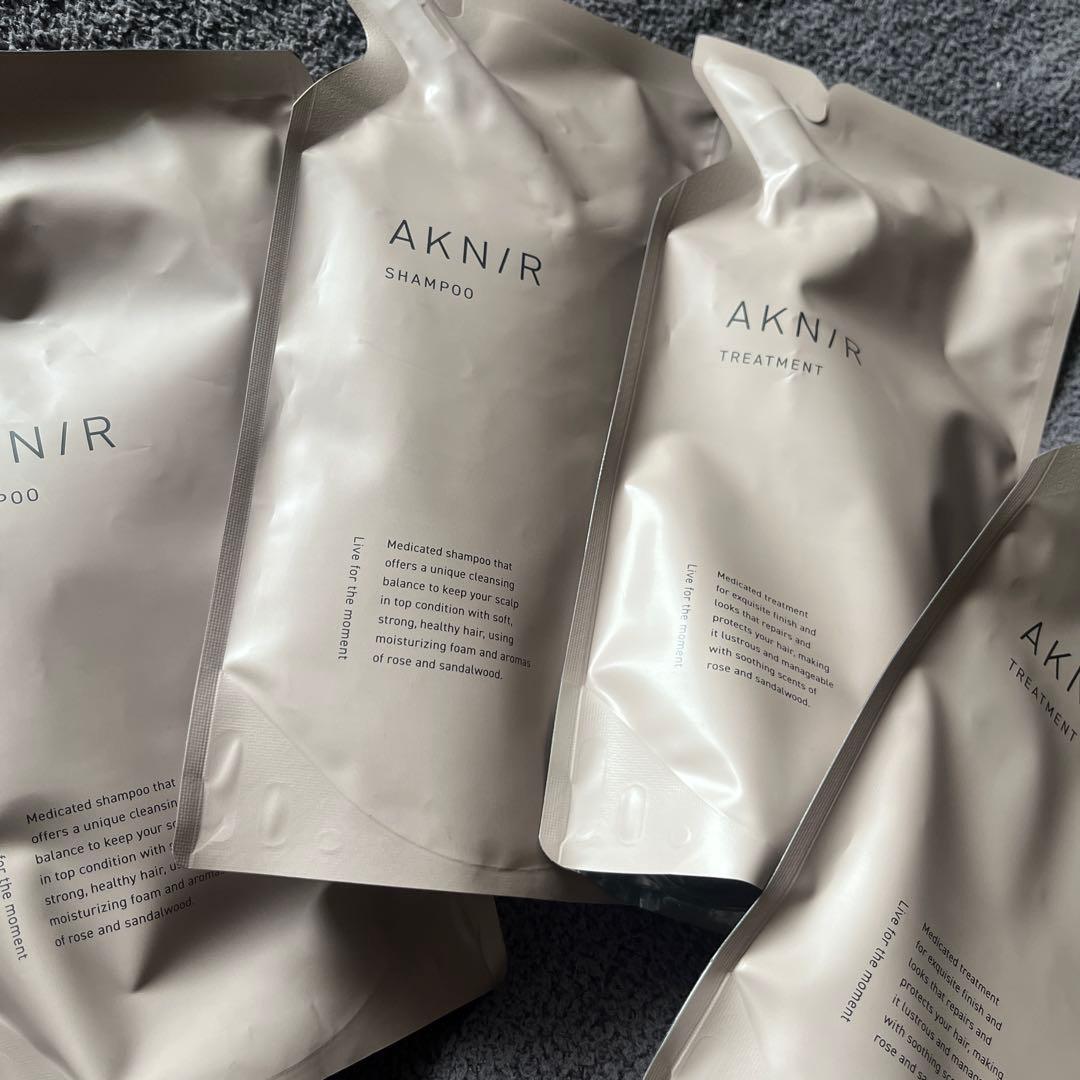 AKN/R シャンプー&トリートメント4個セット ローズ×サンダルウッド