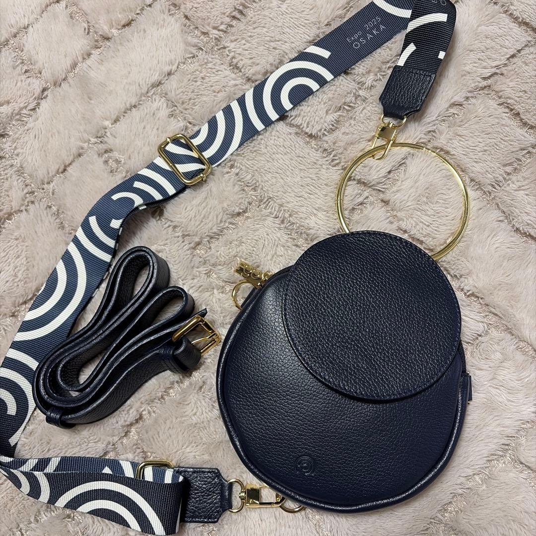 ego ラウンド型ショルダーバッグ　ポーランド small-suede-leather-bag-with-a