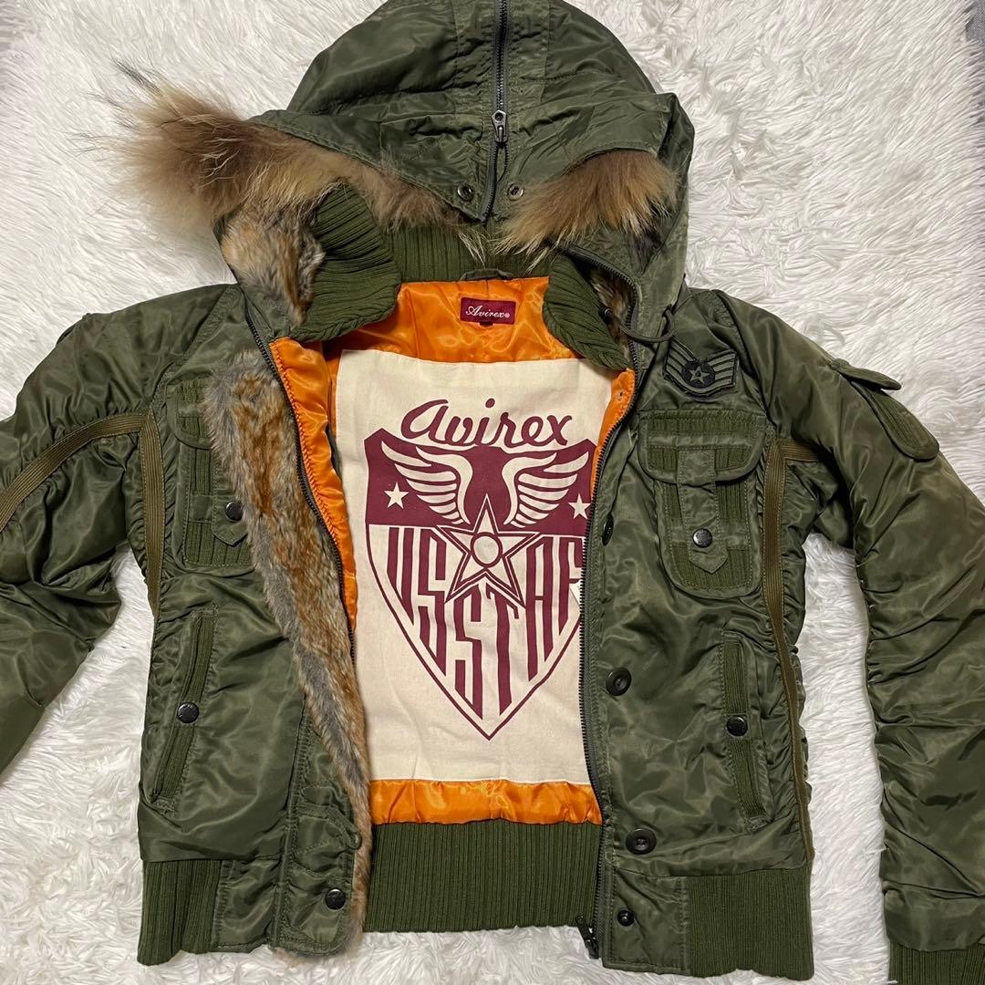 アヴィレックス N-2B フライドジャケット 短丈 Y2K S ファー