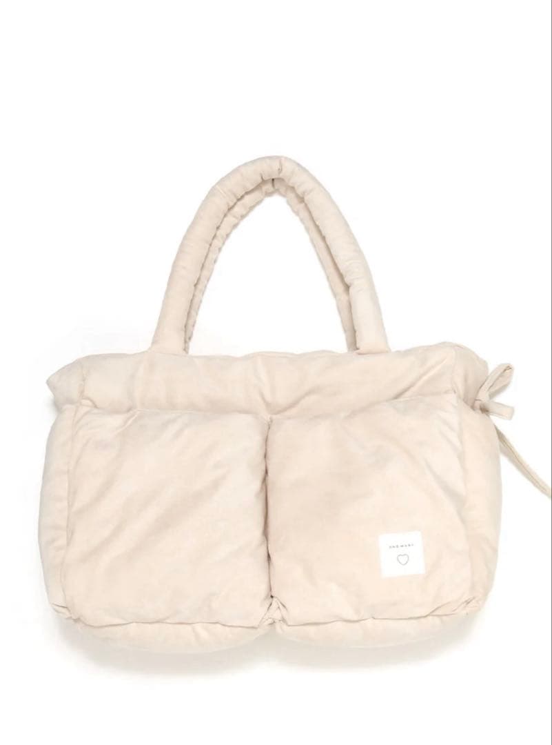 く*ま様 Mary quilting suede bag ivory andma