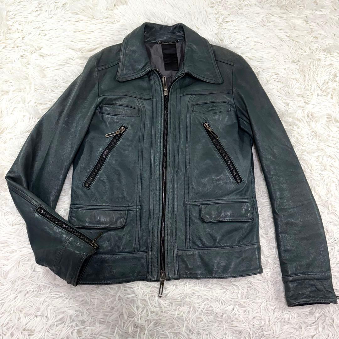 【美品/レア】ガラアーベント 牛革 シングル ライダースジャケット カーキ S 新品】 MM6 Maison Margiela / エムエムシックスメゾンマルジェラ