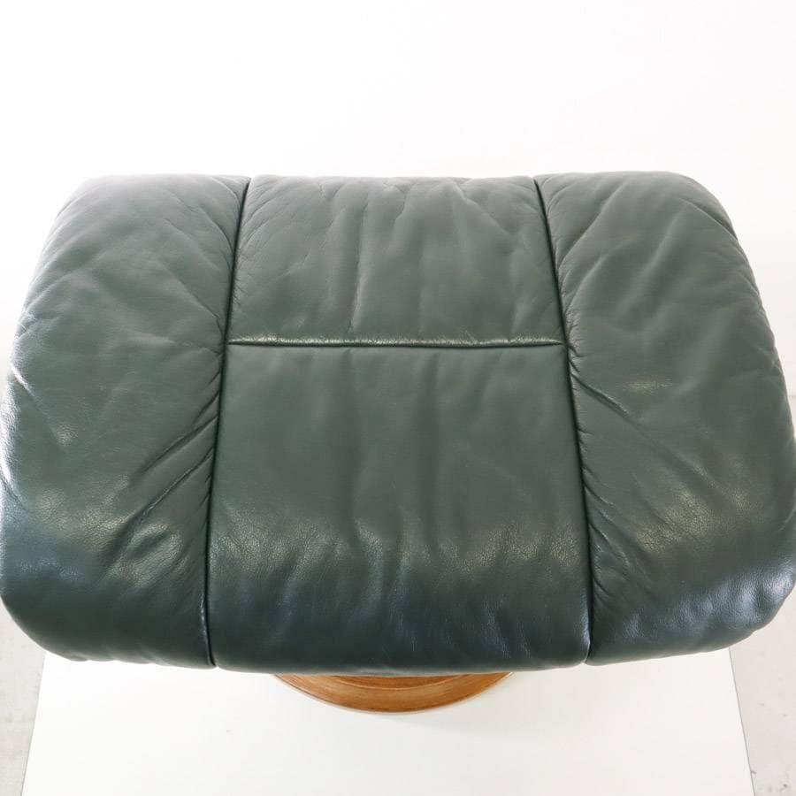 値下ストレスレスチェア用「レノ」オットマン スツール ダークグリーン