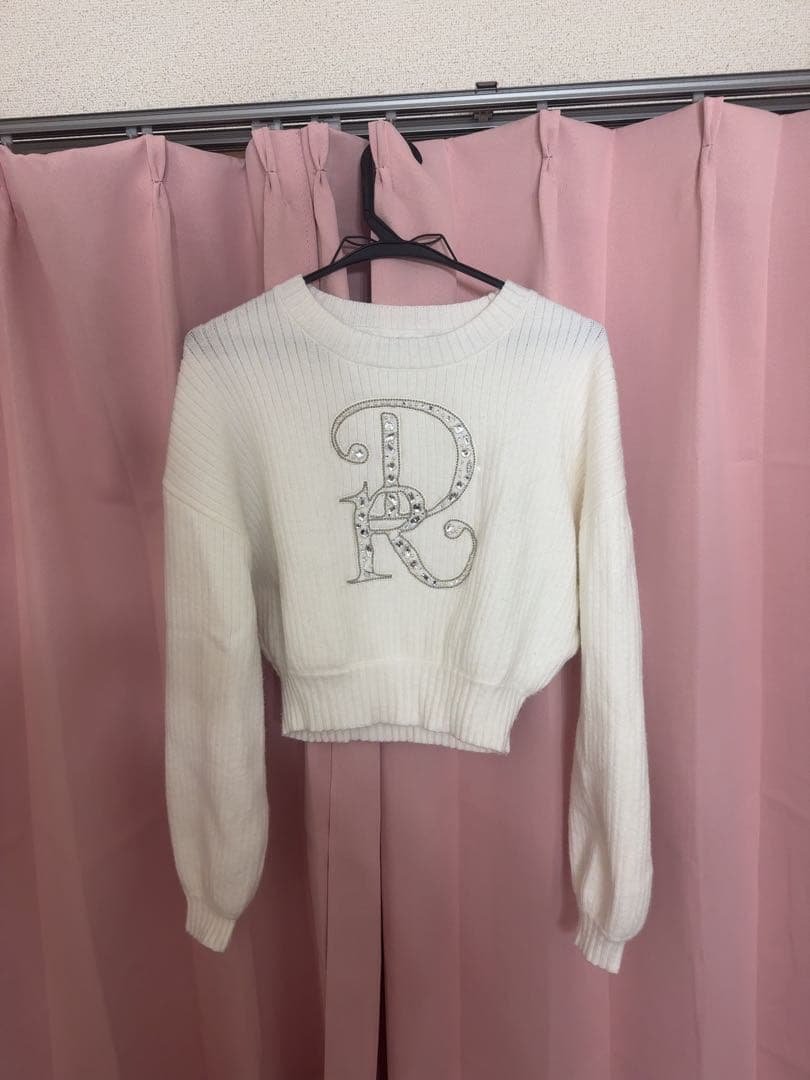 Darich ロゴ刺繍入りホワイトニット