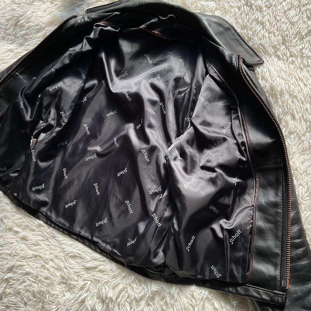 美品✨schott 642 レザージャケット シングルライダース 牛革 40 黒