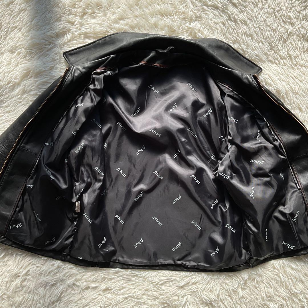 美品✨schott 642 レザージャケット シングルライダース 牛革 40 黒
