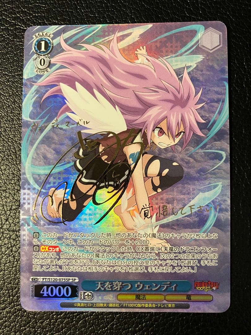 天を穿つウェンディ SP ヴァイスシュバルツ フェアリーテイル 箔押し サイン