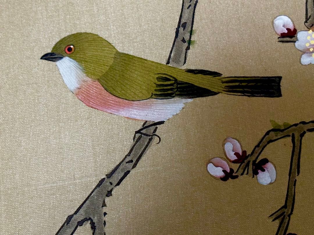 中国清代画家（王时敏画伯）の肉筆模写作品轴と肉筆花鳥画（5枚）共に