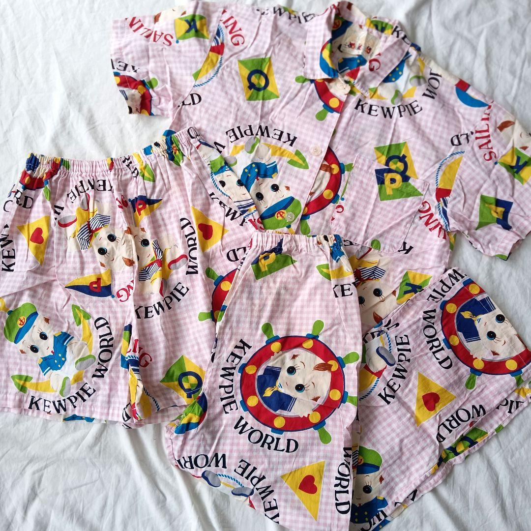 希少 キューピー パジャマ Lサイズ 3点セット 総柄 日本製 昭和レトロ