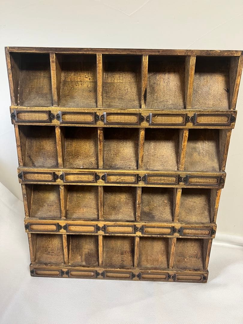 木製ヴィンテージラック 20仕切り　アクセサリー陳列　イベント什器レア！ジャンク