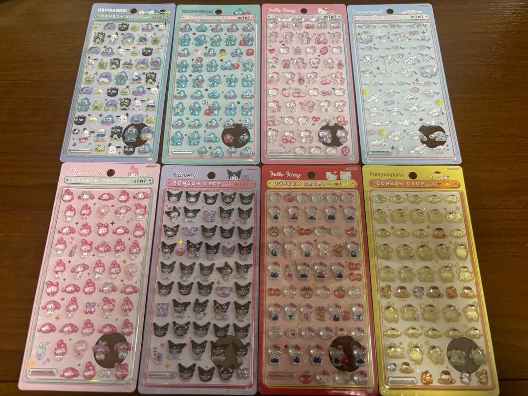 即日発送 正規品 サンリオ ボンボンドロップシールmini コンプ 8種