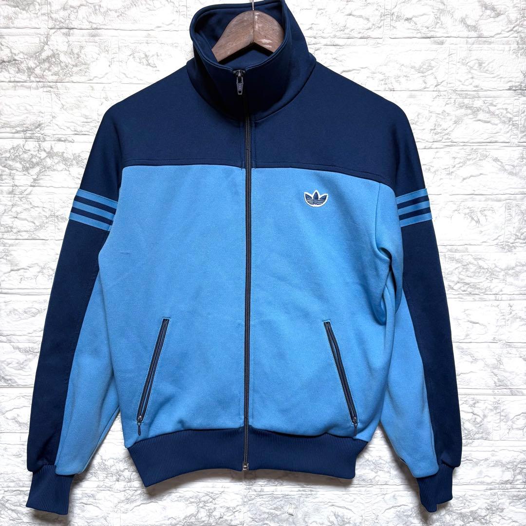 希少80s adidas アディダス　トラックジャケット 水色　在原みゆ紀着用
